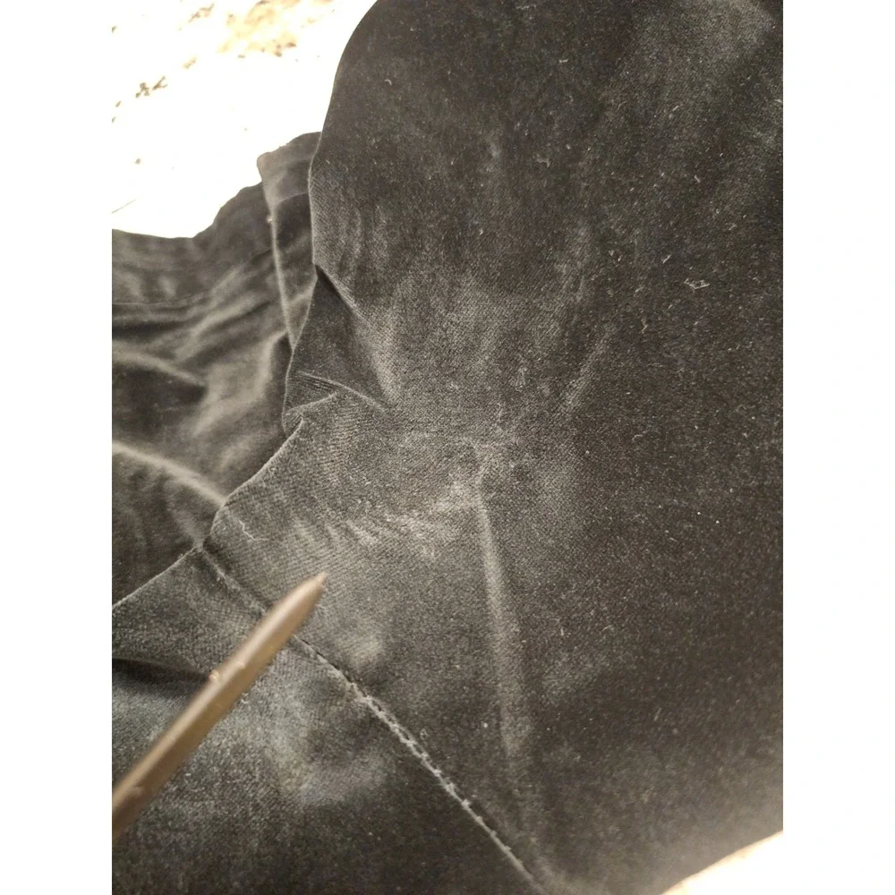 Falcone Suit Mens 50L 42x33 Solid Black VELVET Parsons Collar Vintage Union Made